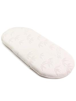 Product photograph of Clair De Lune Natural Bamboo Palm Moses Basket Noah Pod Mattress 74 X 28 Cm from very.co.uk
