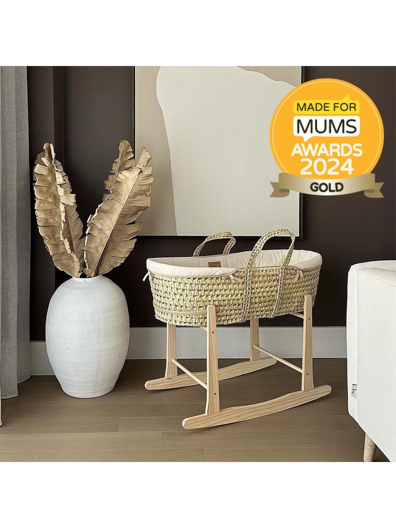 Moses basket best sale with curtain