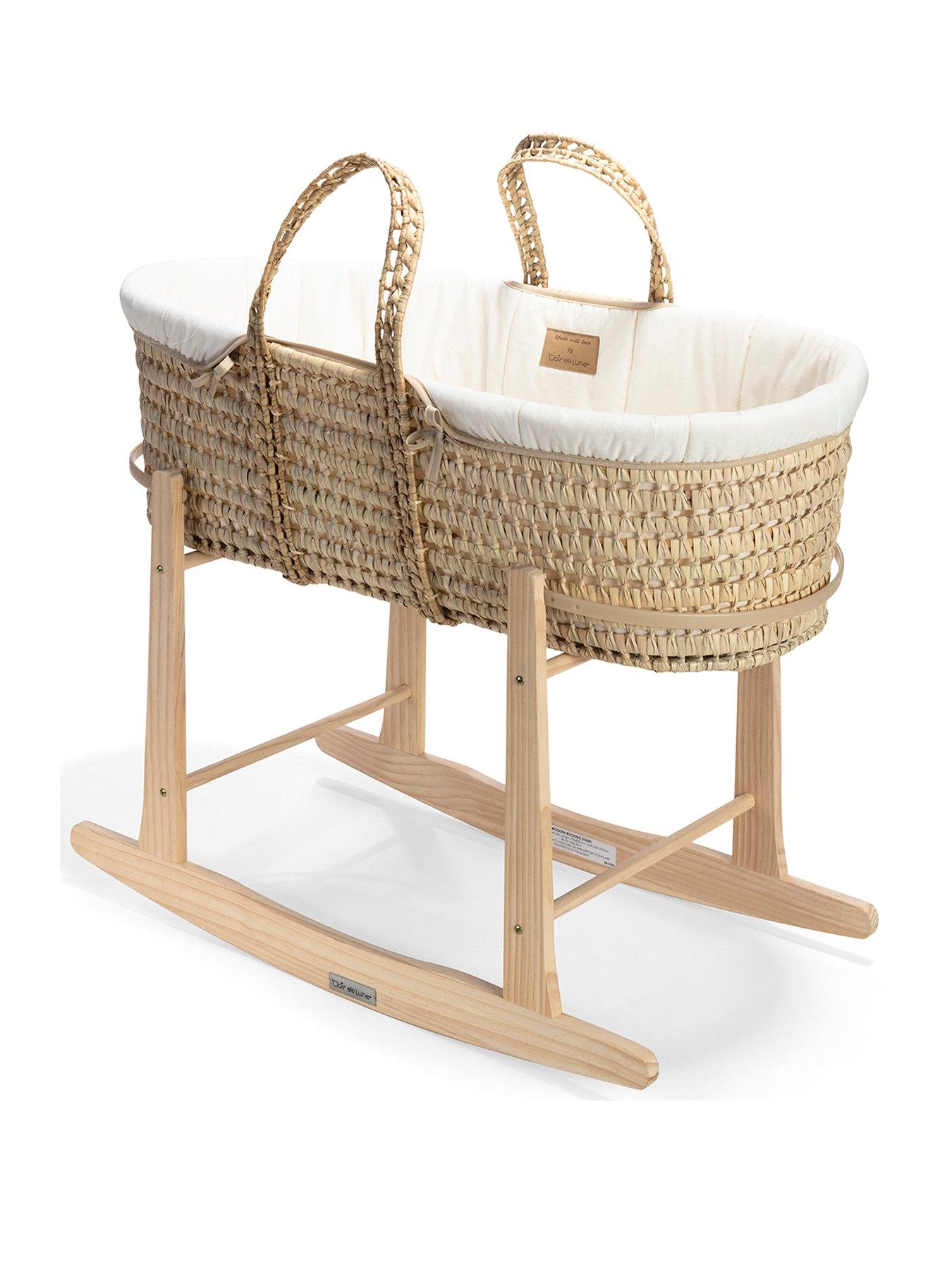 Clair de lune cheap dark wicker moses basket