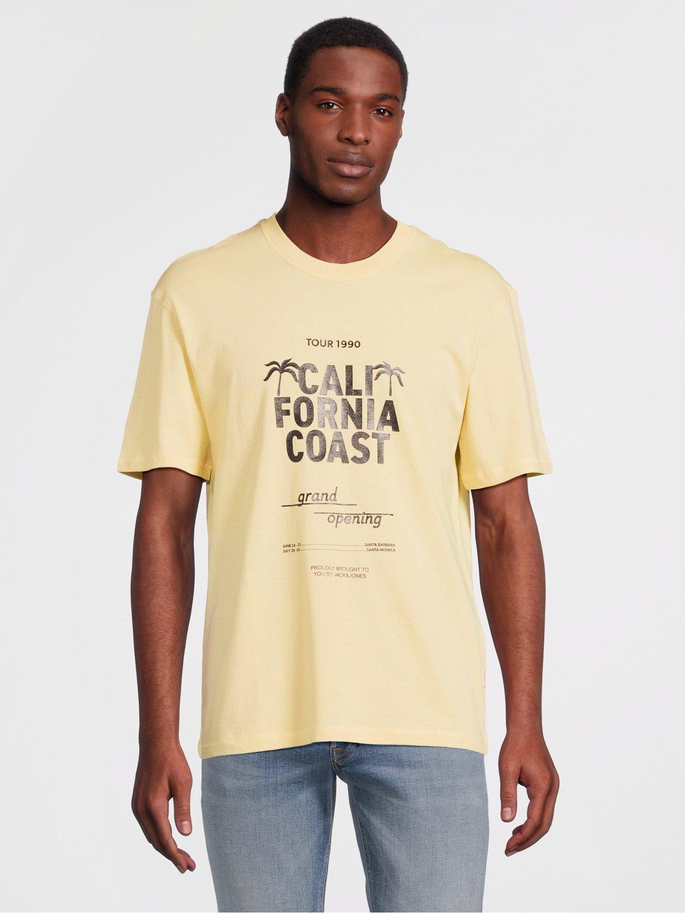 Jack & Jones Jack & Jones California Coast Logo T-Shirt - Light Yellow ...