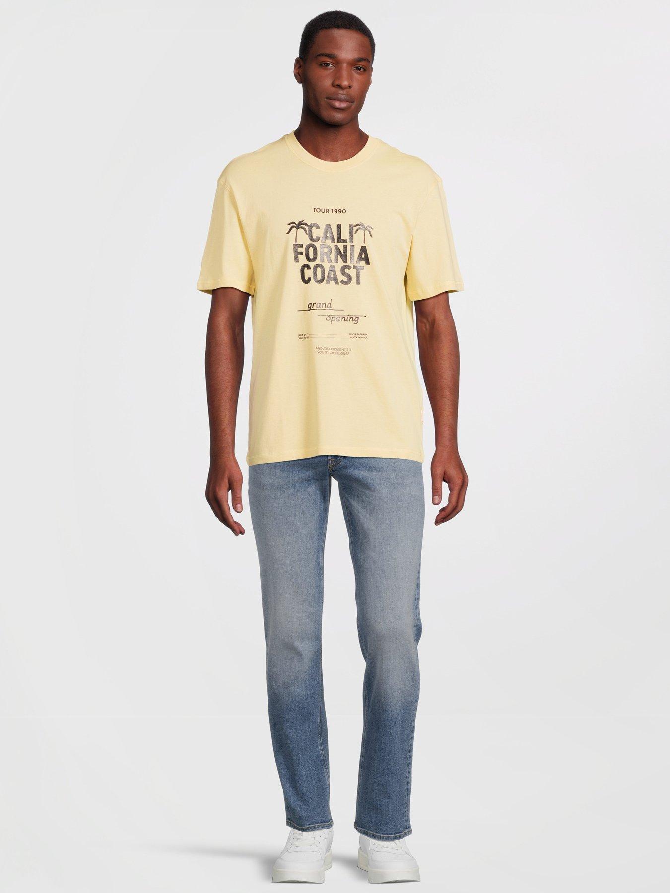 Jack & Jones Jack & Jones California Coast Logo T-Shirt - Light Yellow ...