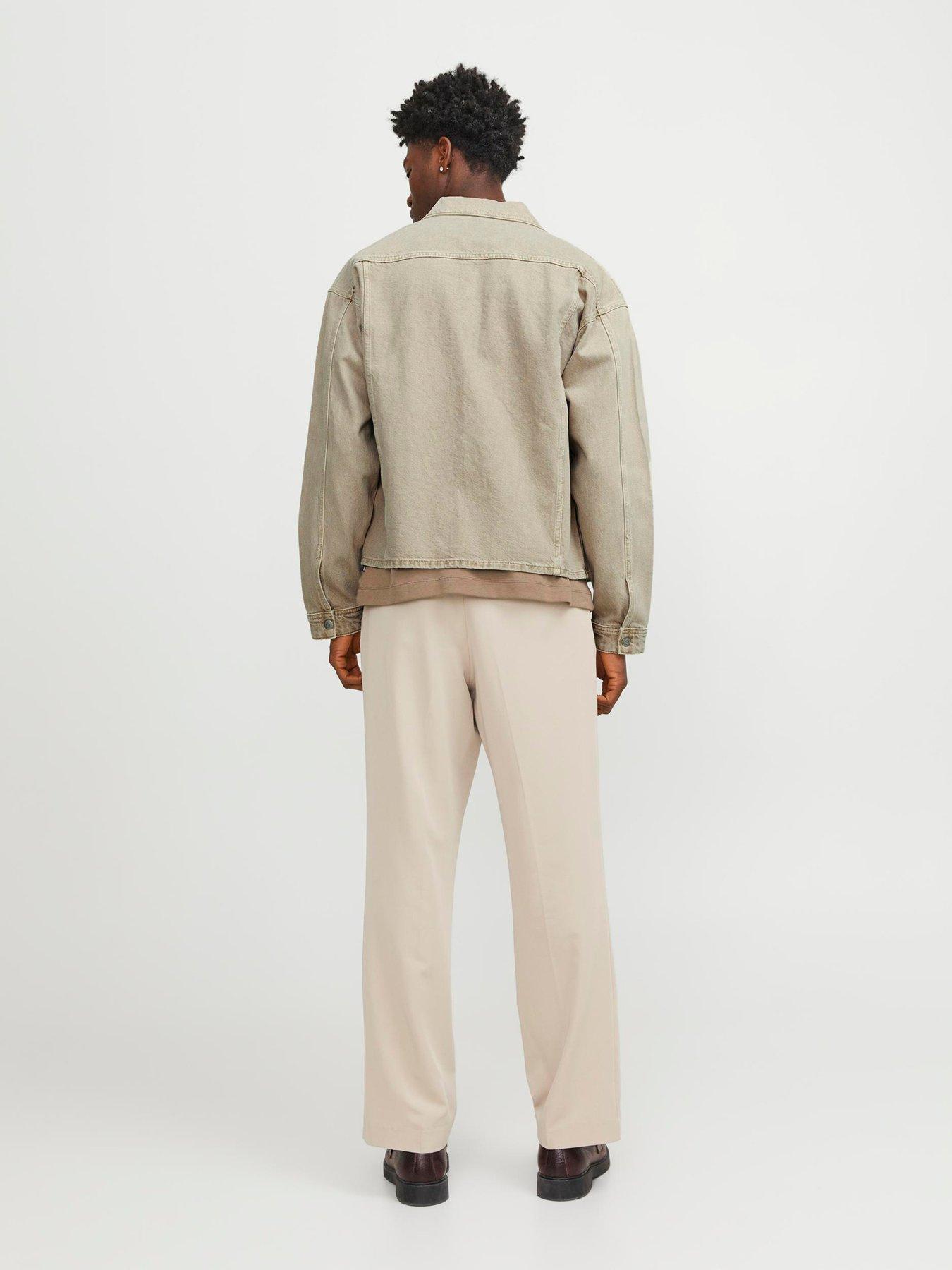 Image 2 of 6 of Jack & Jones Jack &amp; Jones Two Pocket Denim Overshirt - Beige