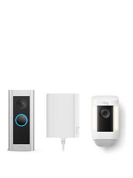 Product photograph of Ring Video Doorbell Pro 2 Plugin With Spotlight Camera from very.co.uk