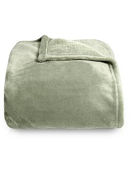 Product photograph of Silentnight Supersoft Throw In Sage from very.co.uk