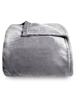 Product photograph of Silentnight Supersoft Throw - 130 X 150 Cm - Charcoal from very.co.uk