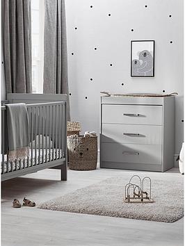 Product photograph of Silver Cross Devon 2 Piece Nursery Furniture Set- Grey from very.co.uk