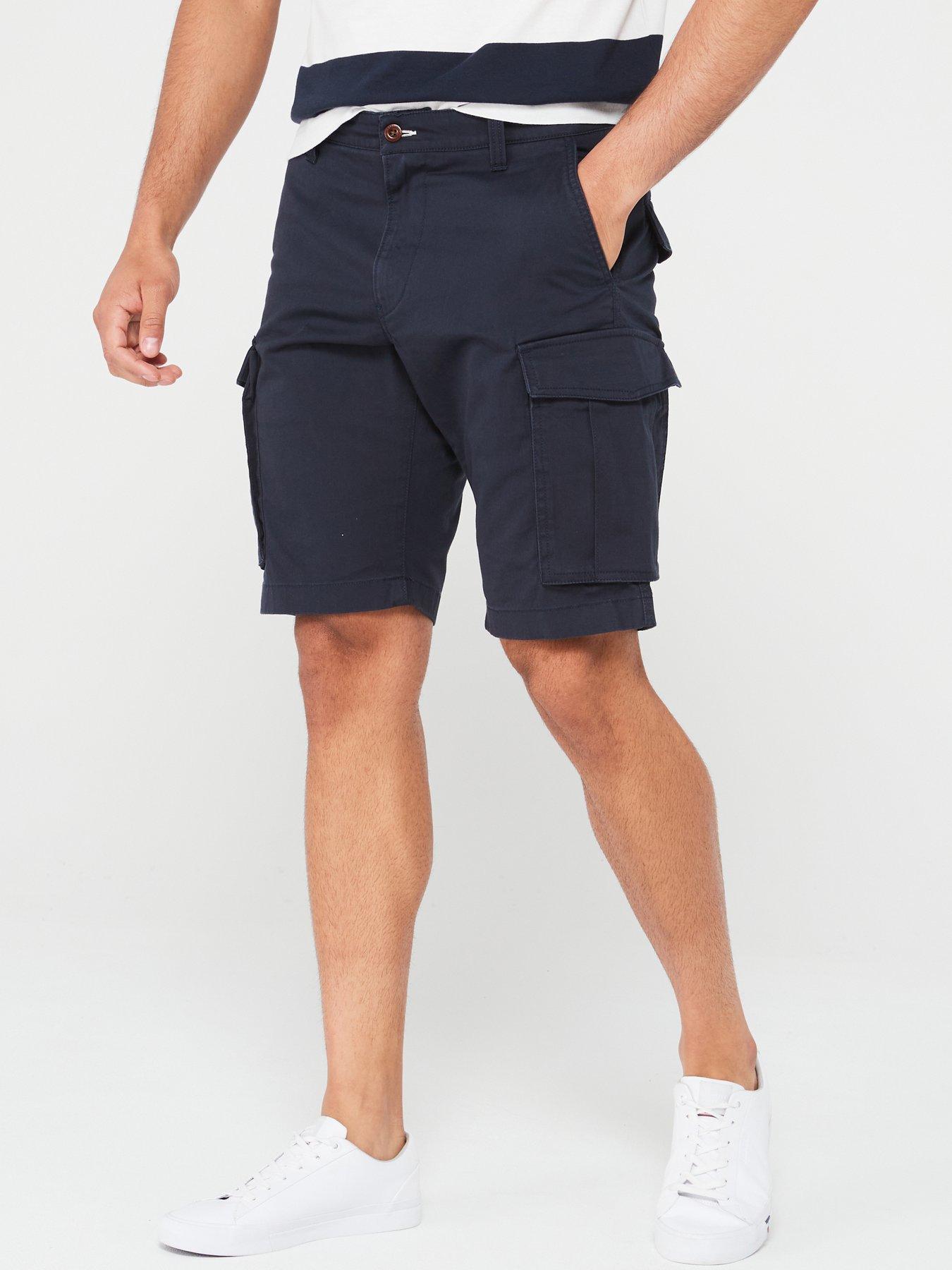 undefined Relaxed Twill Cargo Shorts - Navy