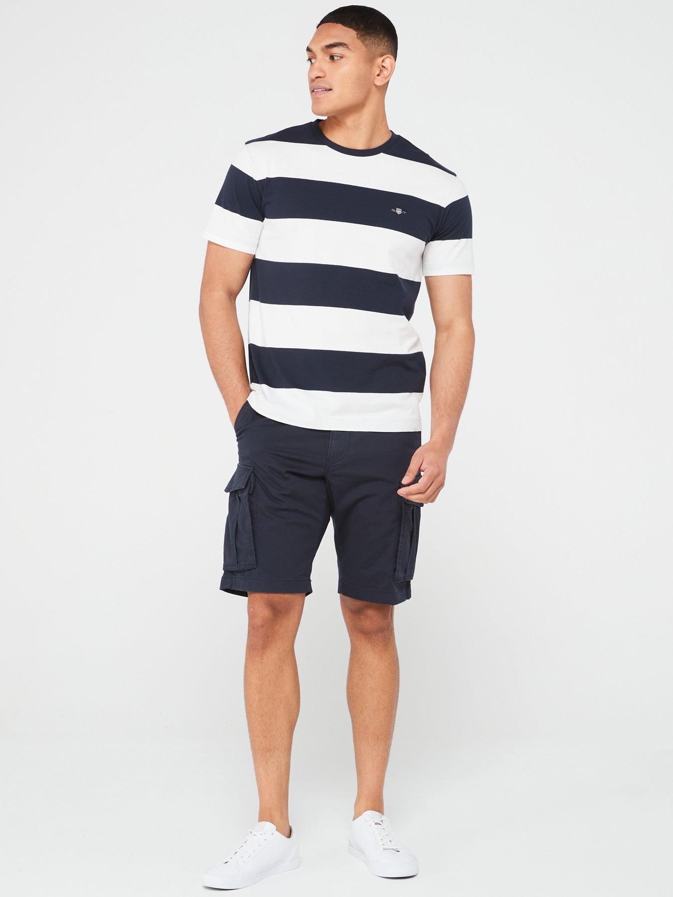 Gant Korte relaxed fit linnen broek met tunnelkoord in beige online