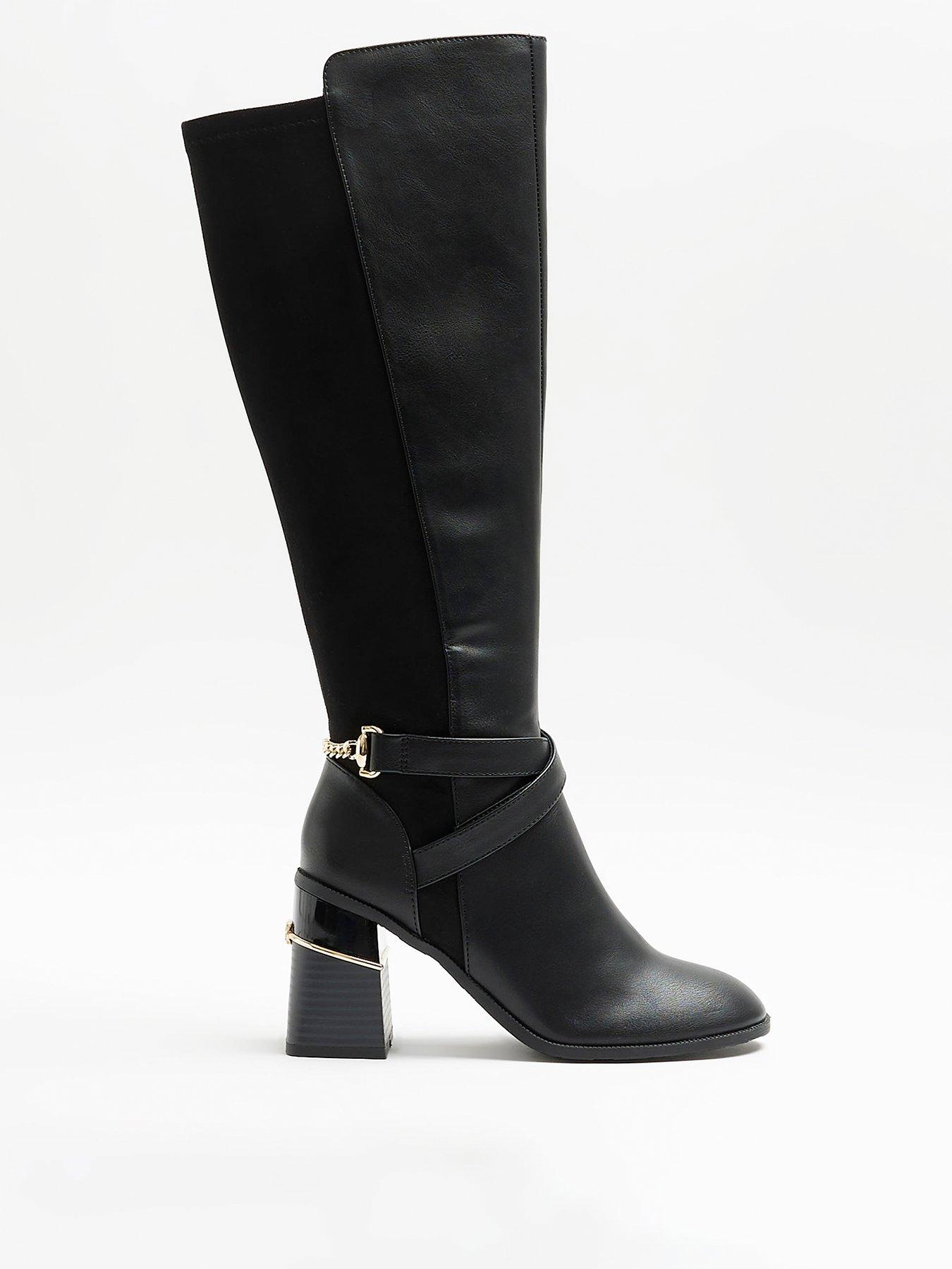 High knee boots wide sales fit