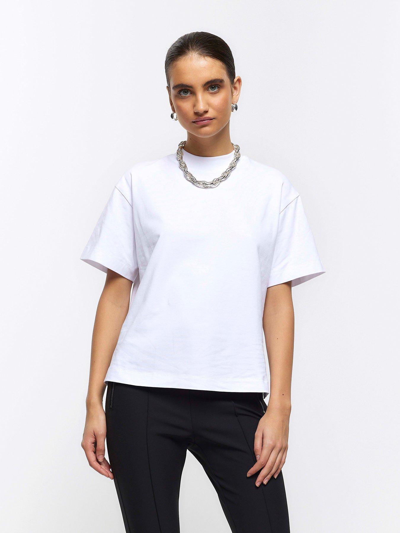 white t shirt river island