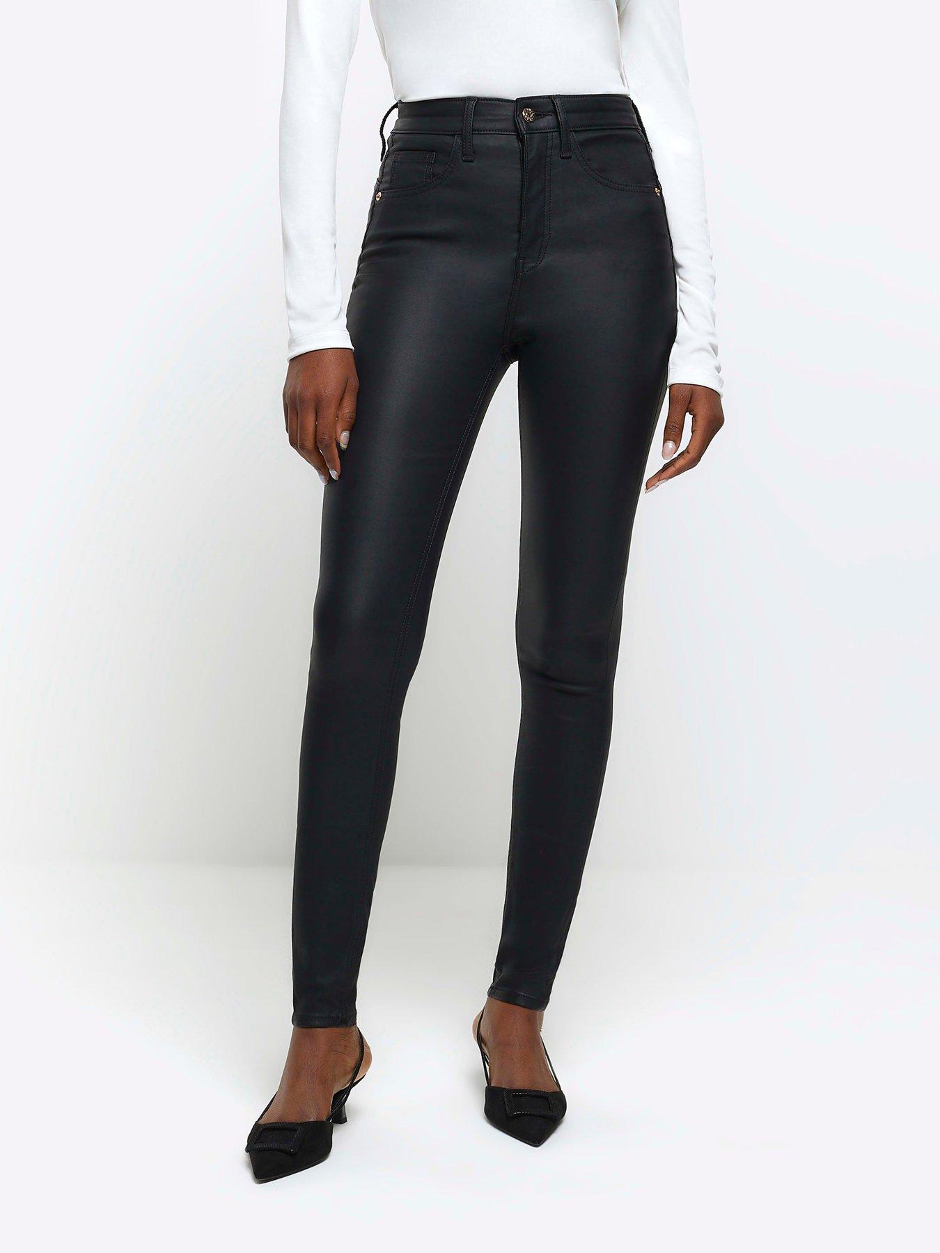 SALE: Black Coated Skinny Trousers | ONLY | SilkFred