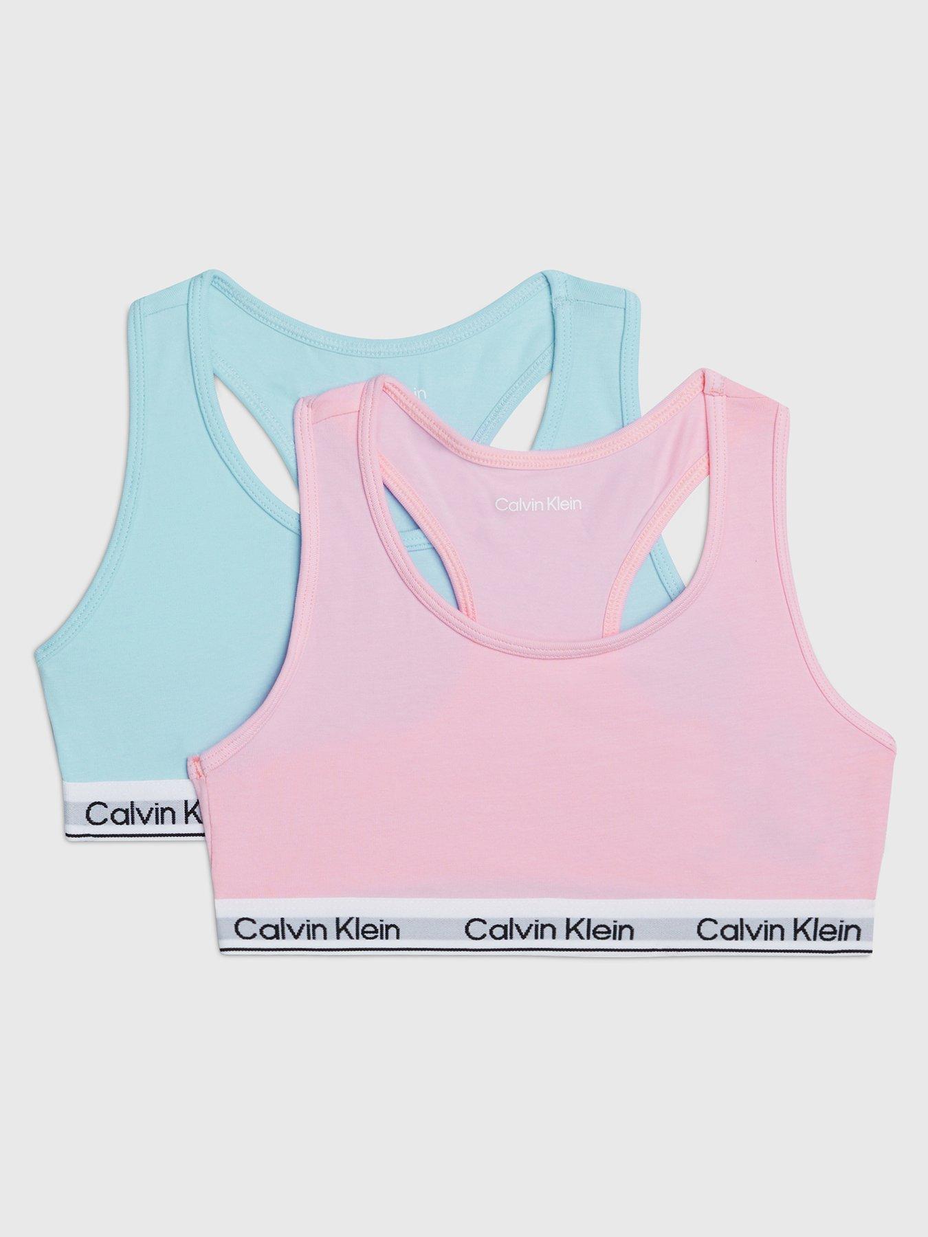 Calvin Klein Girls' Cotton Stretch Pullover Bralette 2-Pack