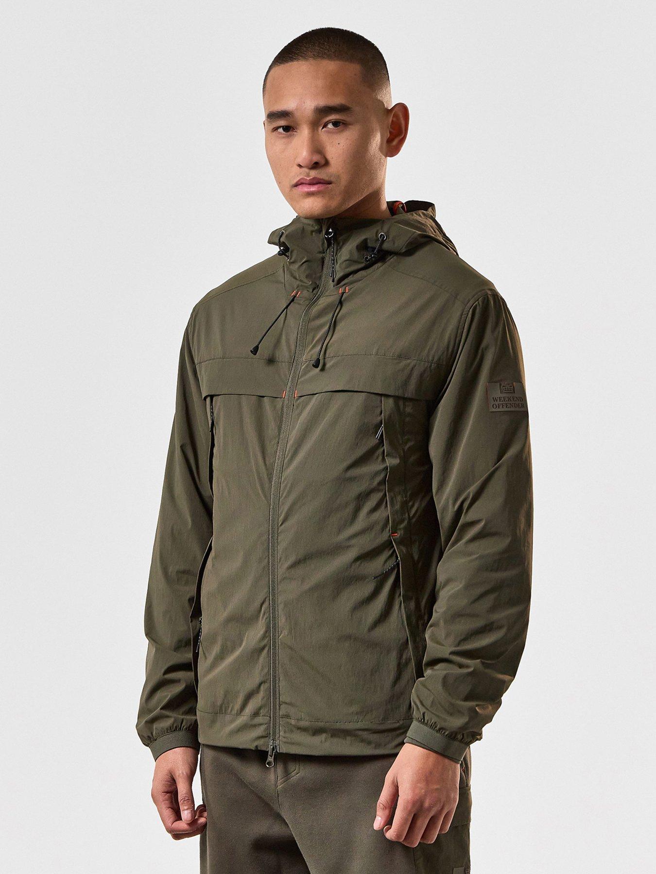 Weekend Offender Talamanca Windbreaker Jacket - Khaki | Very.co.uk