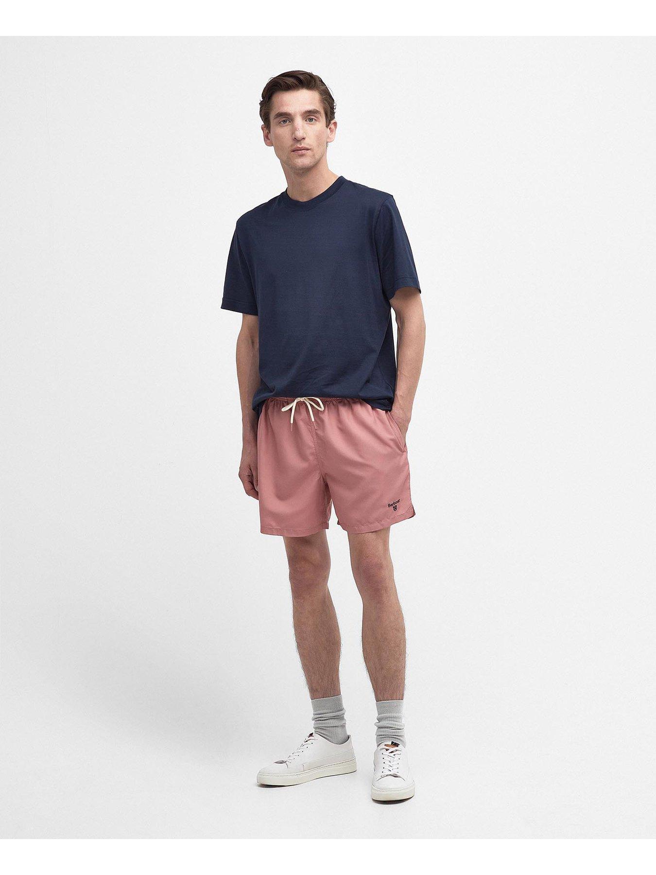 Barbour Staple Small Logo 5' Swim Shorts - Pink | Very.co.uk