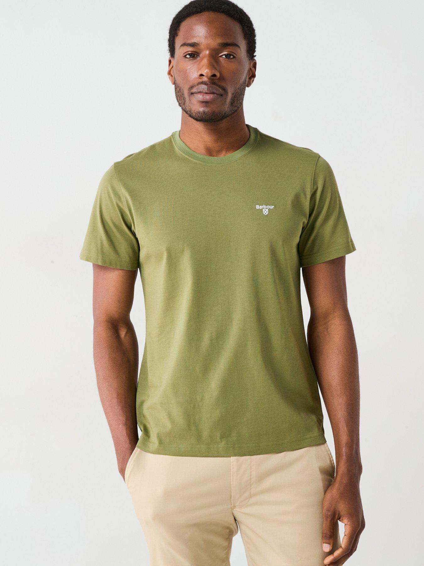 Barbour Short Sleeve Essential Sports Logo T-Shirt - Khaki