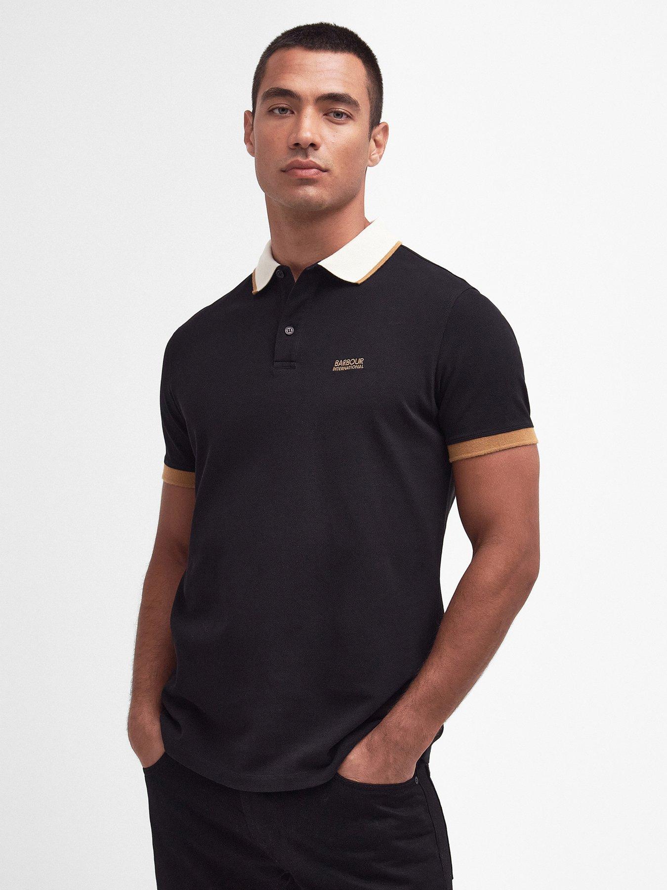 Mens black clearance polo shirts uk