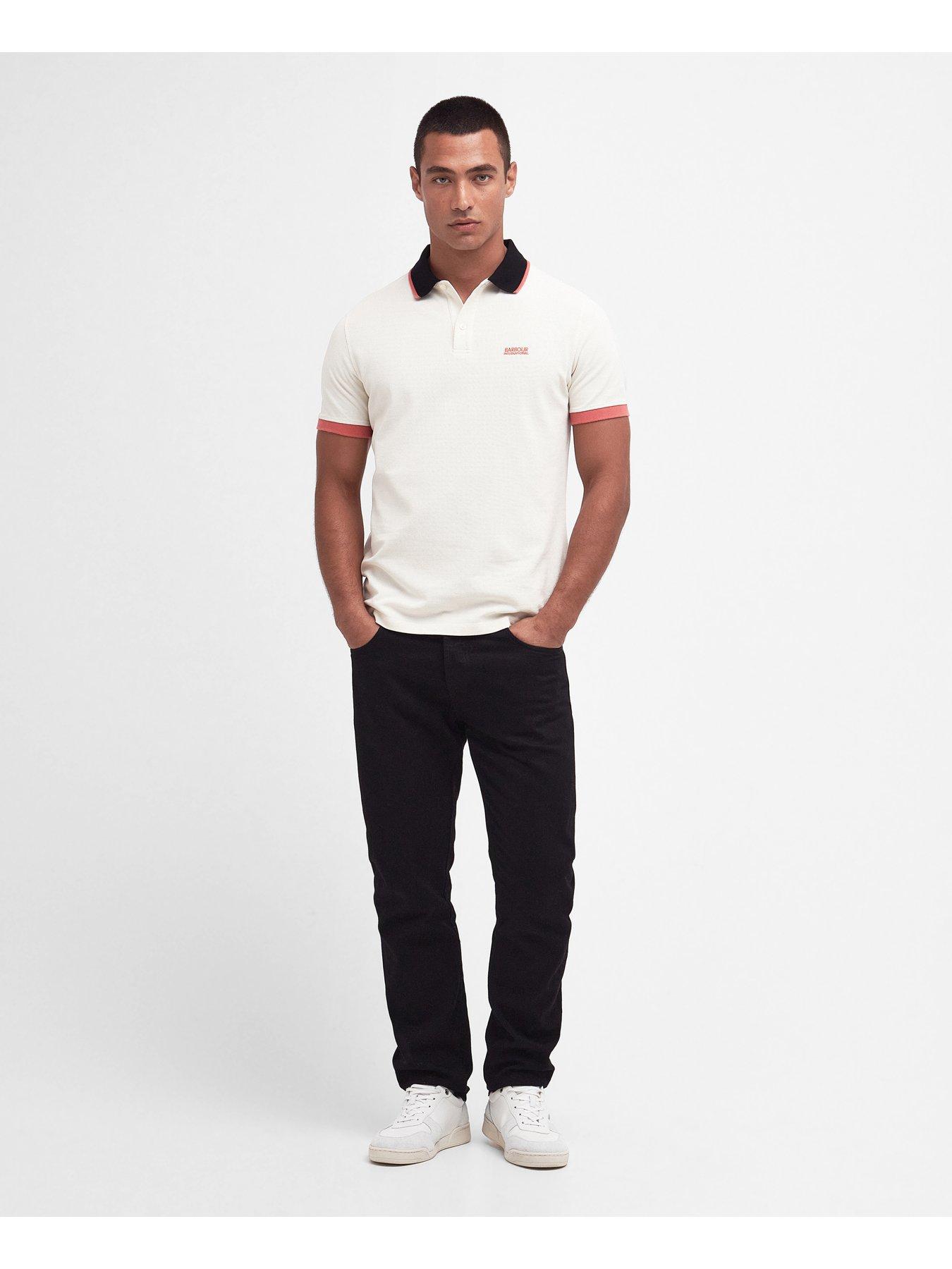 Contrast collar polo outlet shirt