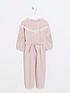  image of river-island-mini-mini-girl-broderie-cosy-jumpsuit-pink