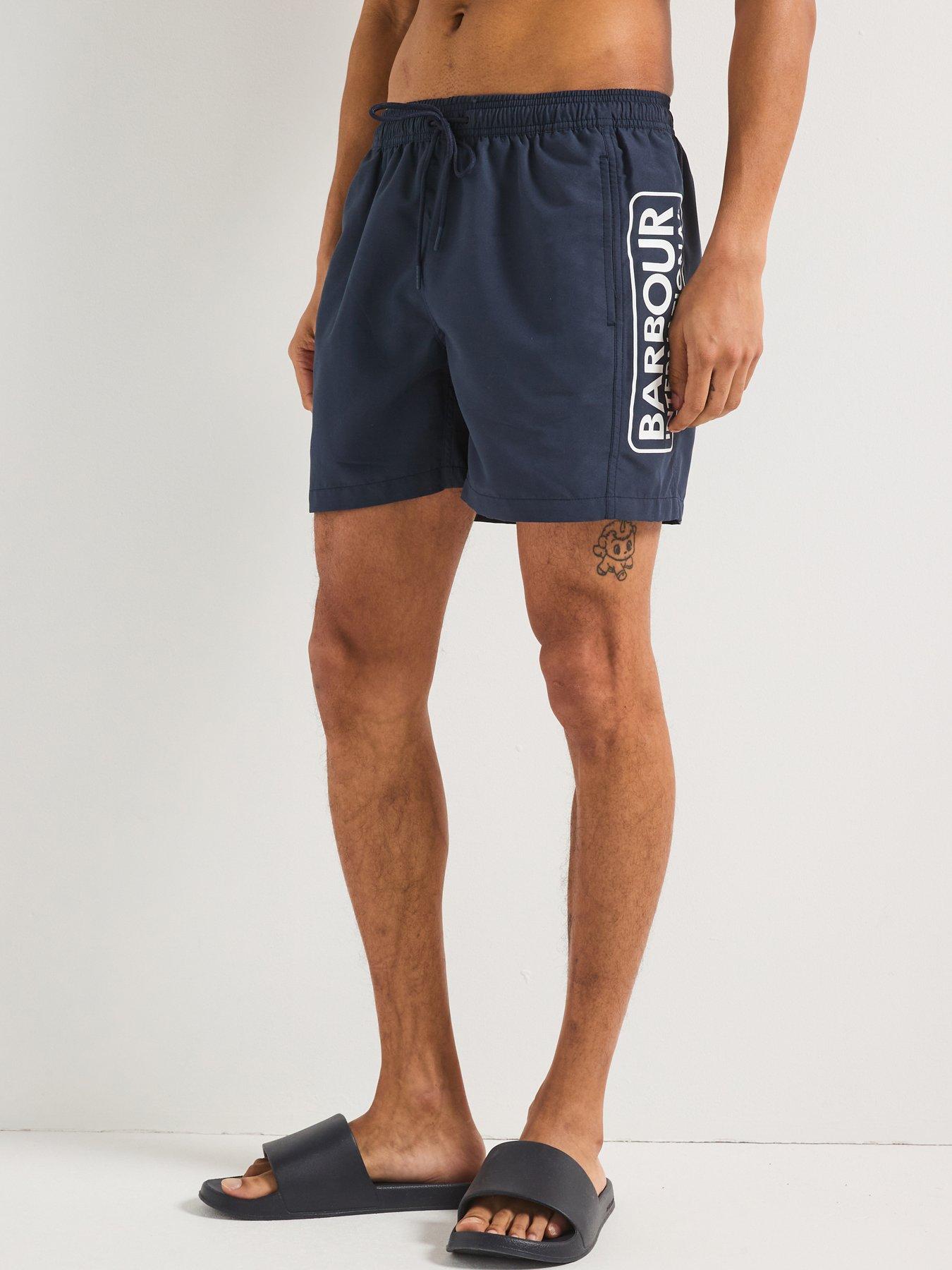 undefined Large Logo Swim Shorts - Navy