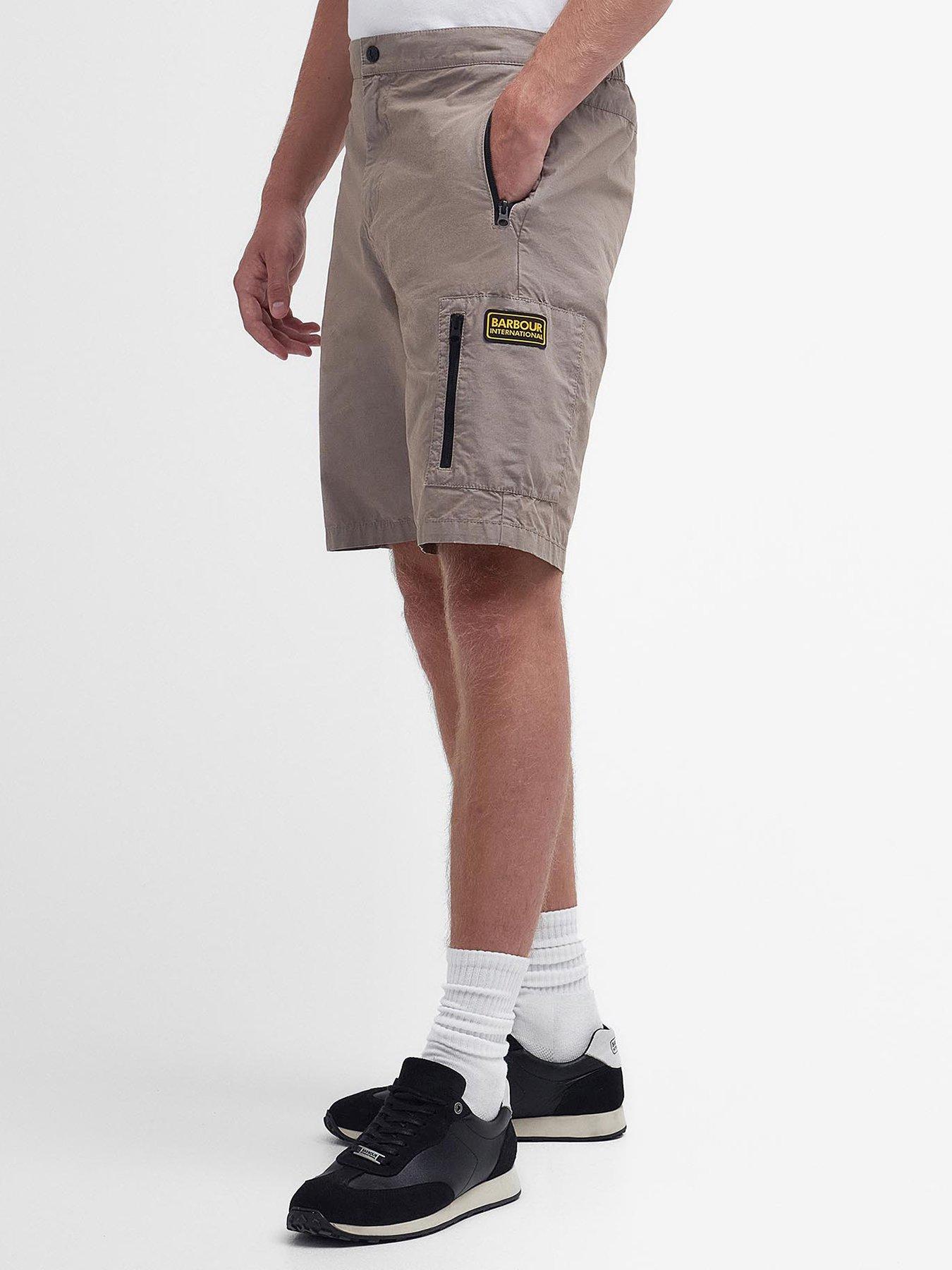 Bolt Zip Utility Pocket Shorts Grey