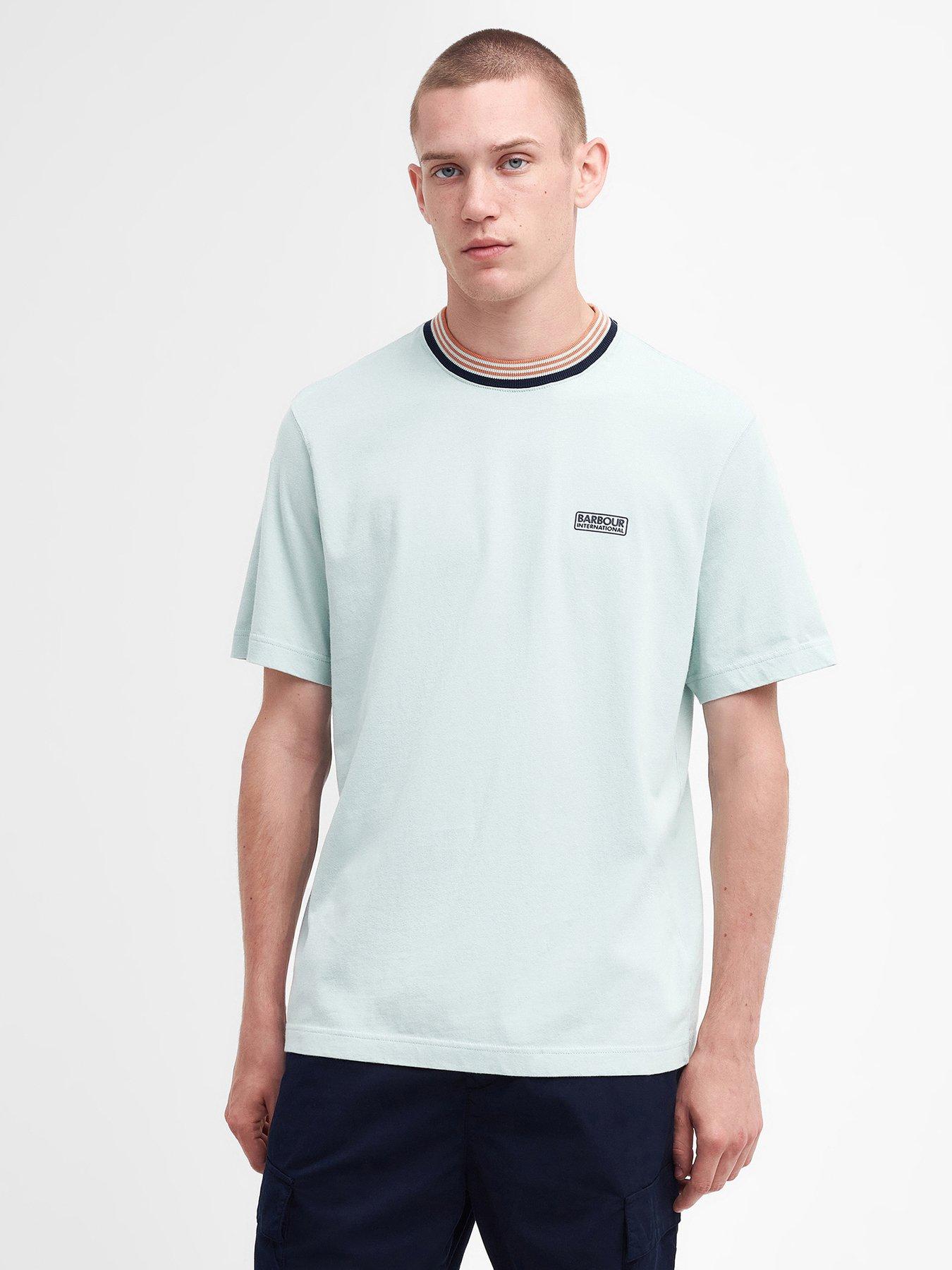 Barbour International Filton Short Sleeve Tipped T-Shirt - Light Green ...