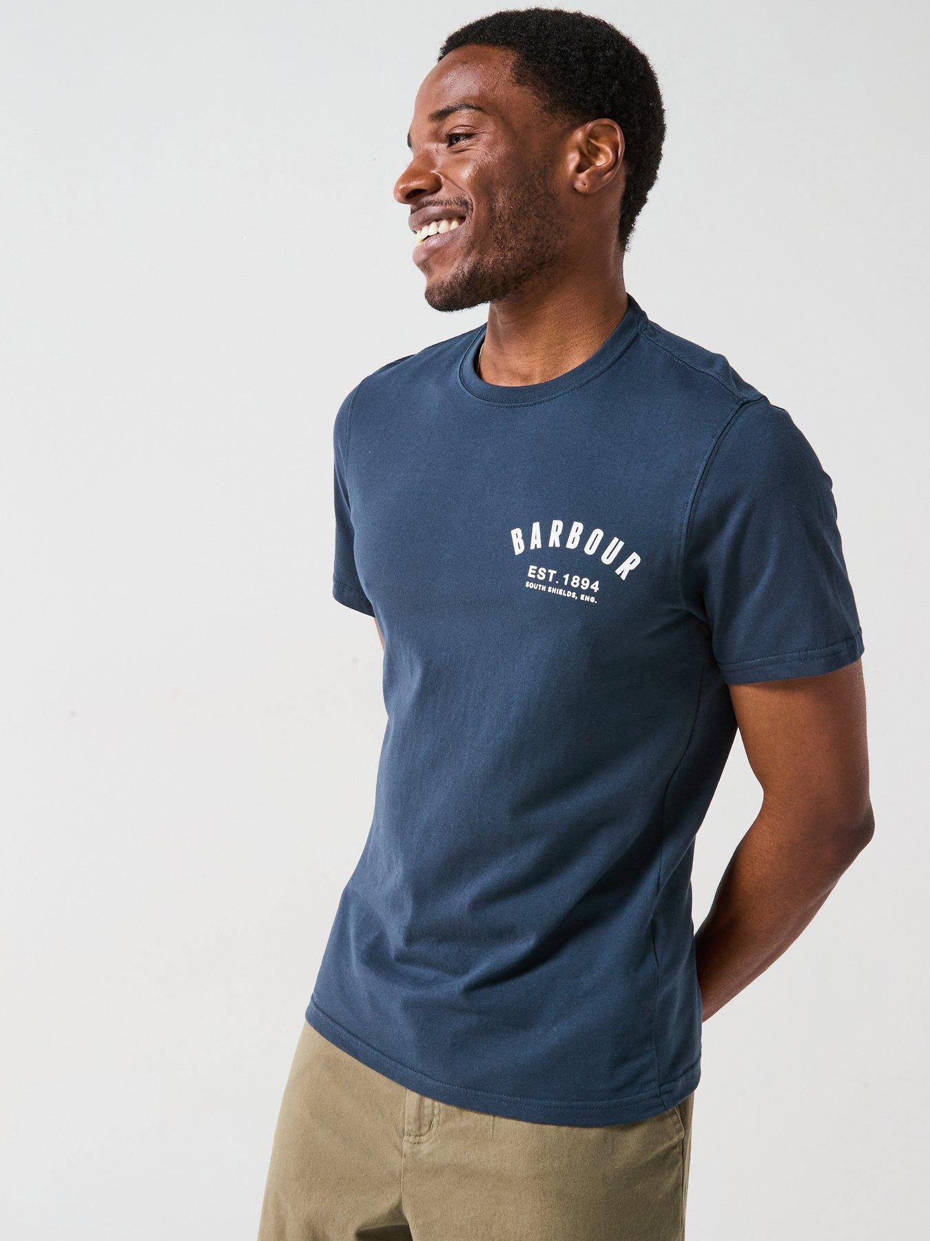 undefined Short Sleeve Preppy Chest Logo T-Shirt - Navy