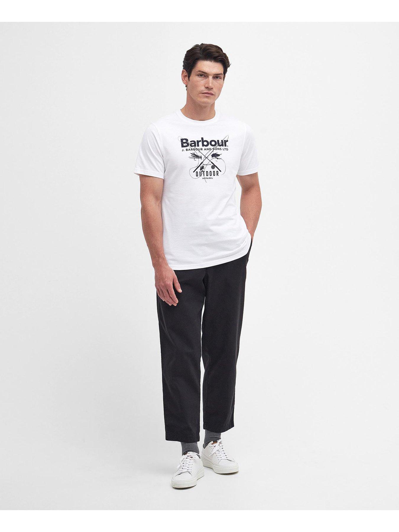 Barbour Short Sleeve Fly Fishing Logo T-Shirt - White