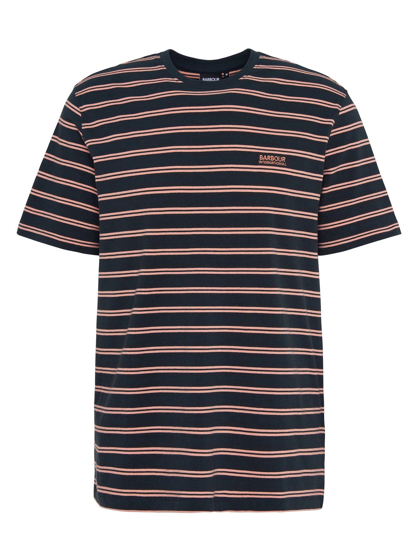 Barbour International Short Sleeve Stripe Relaxed T-Shirt - Dark Green ...