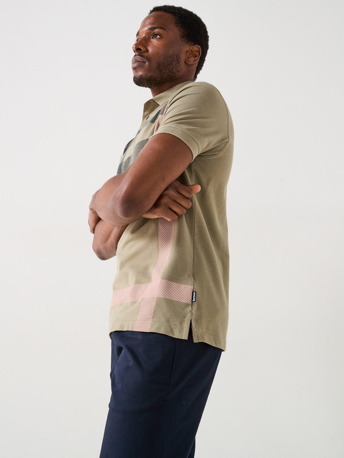 Image 5 of 5 of Barbour Blaine Large Check Tailored Fit Polo Shirt - Green
