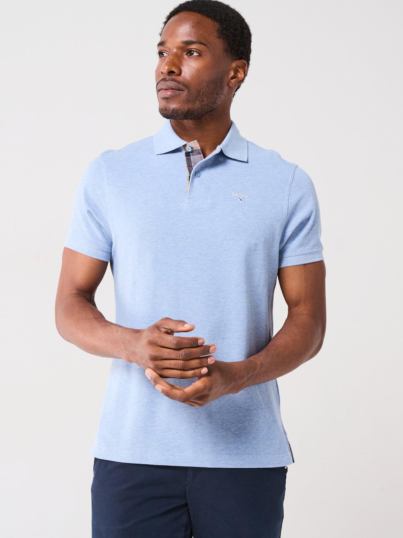 Barbour Tartan Pique Regular Fit Polo Shirt, Blue, Size 3Xl, Men