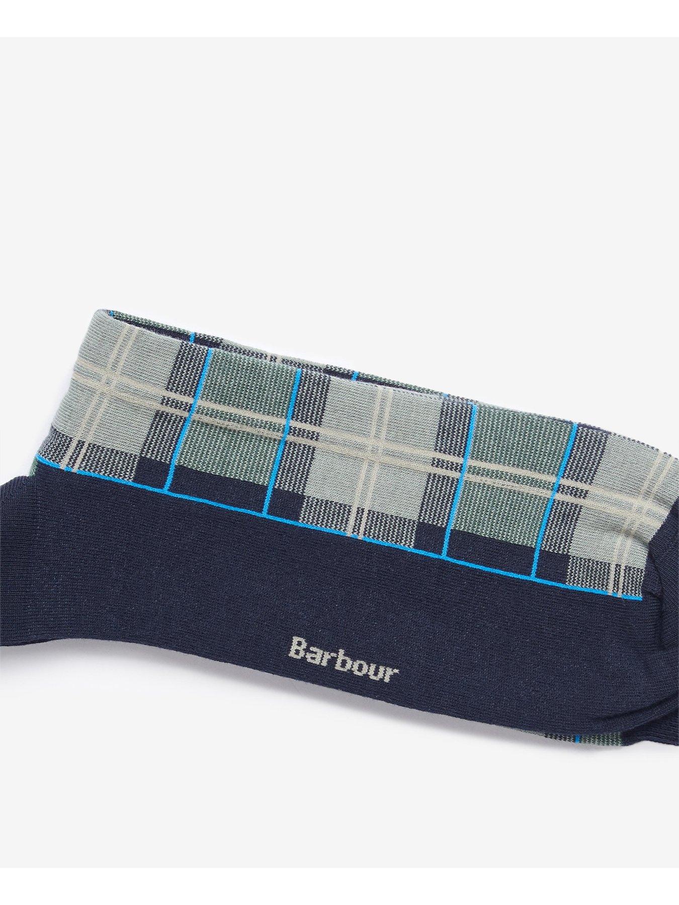 Barbour Single Pair Blyth Tartan Socks - Dark Blue | Very