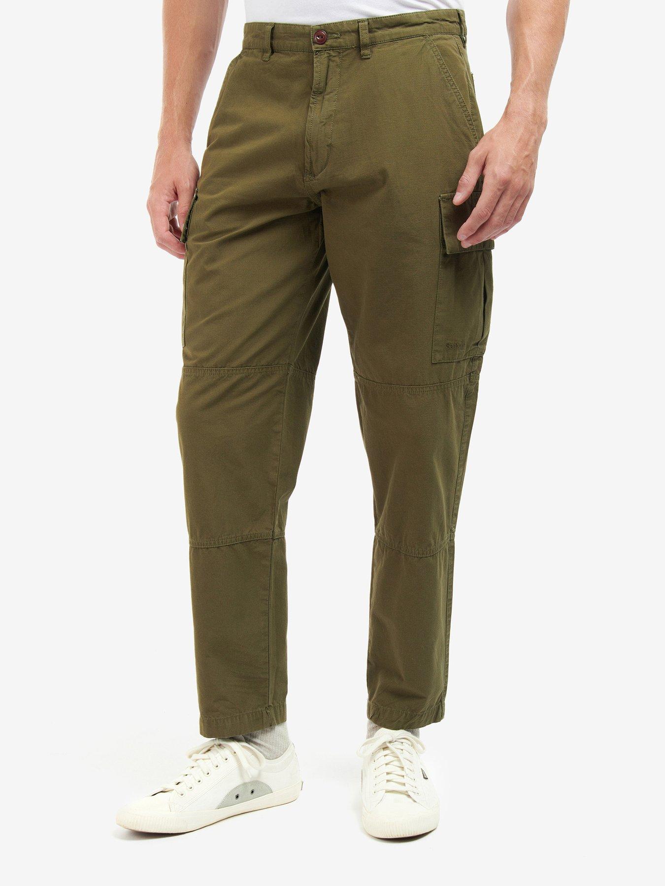 Barbour Essential Ripstop Regular Fit Cargo Trousers - Dark Green