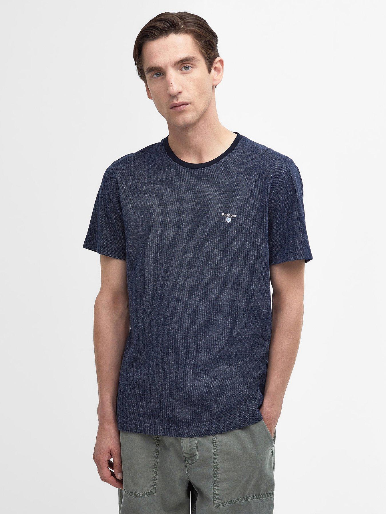 Timberland Camo Kennebec Linear Logo Short Sleeve T-Shirt - navy 