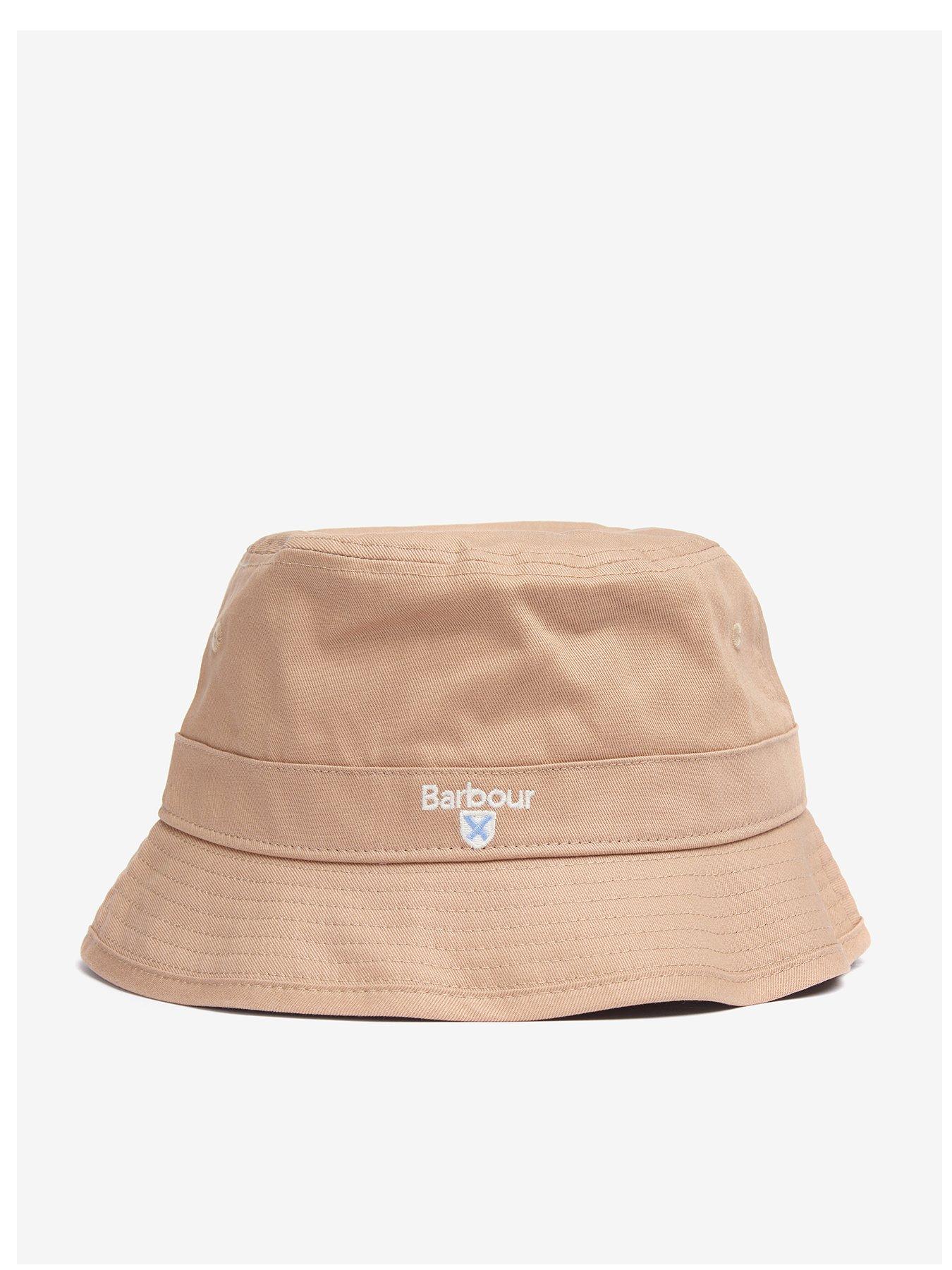 Barbour Cascade Embroidered Logo Bucket Hat - Beige | Very.co.uk