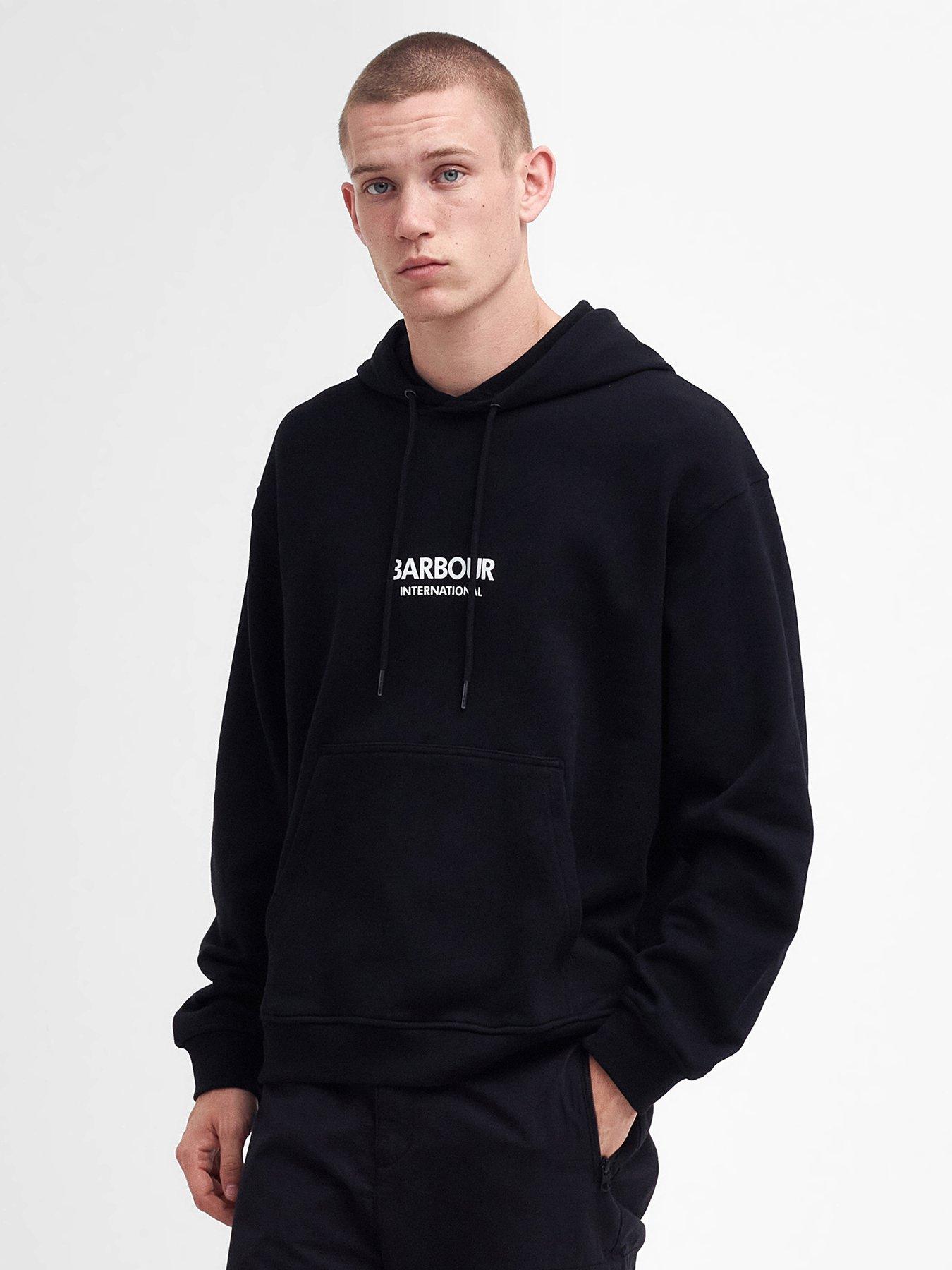 Barbour International Simons Backhit Logo Hoodie - Black