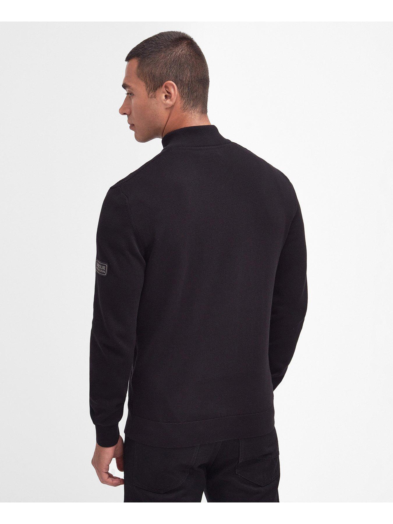 Barbour International Murrey Quarter Button Knit Jumper - Black 
