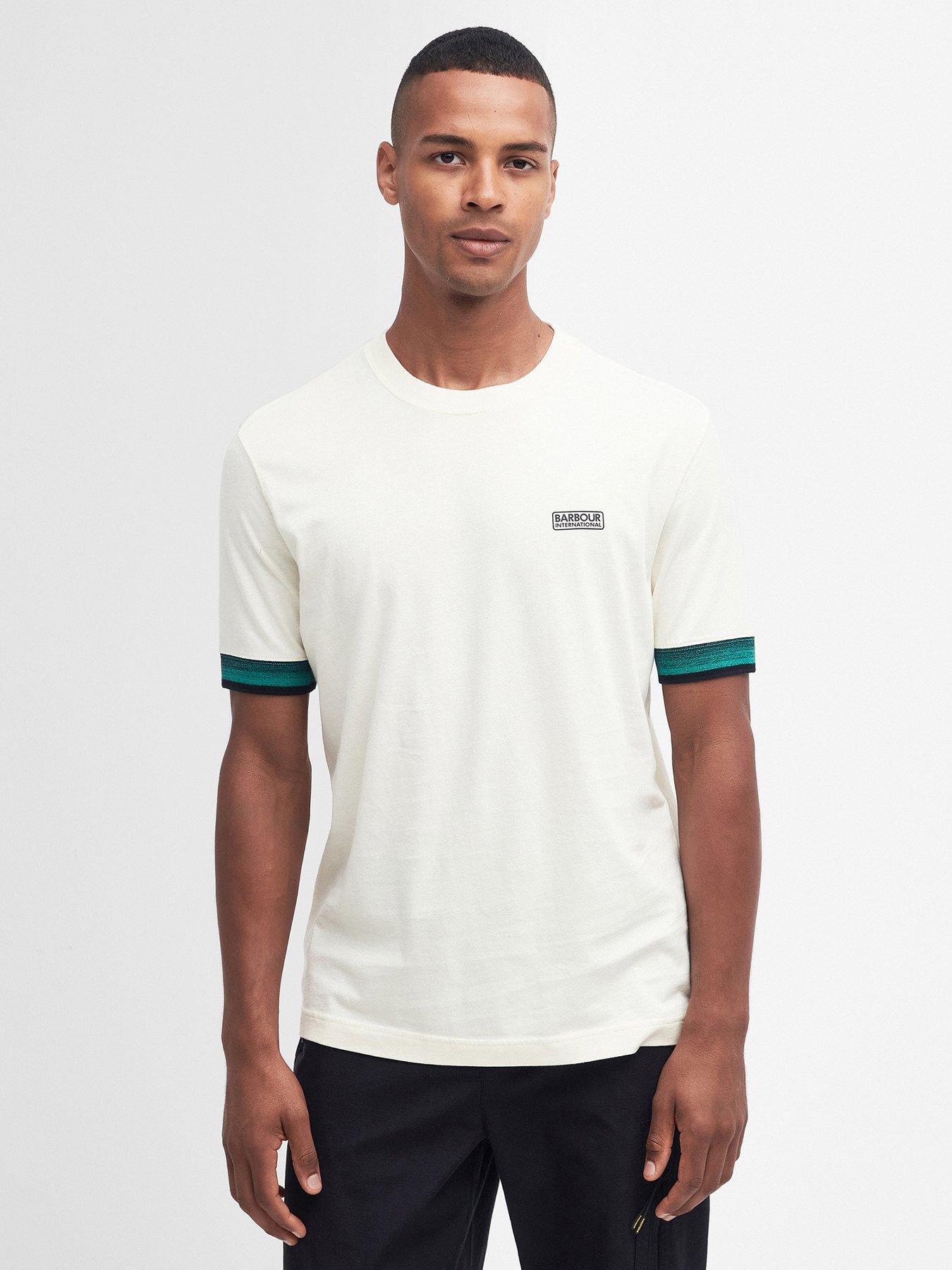 Barbour International Short Sleeve Ombre Relaxed T-Shirt - Off White ...