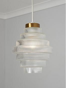 Product photograph of Very Home Genoise Easy Fit Pendant from very.co.uk