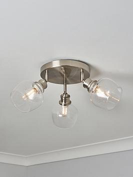 Product photograph of Very Home Bubble Glass 3 Light Ceiling Spot from very.co.uk