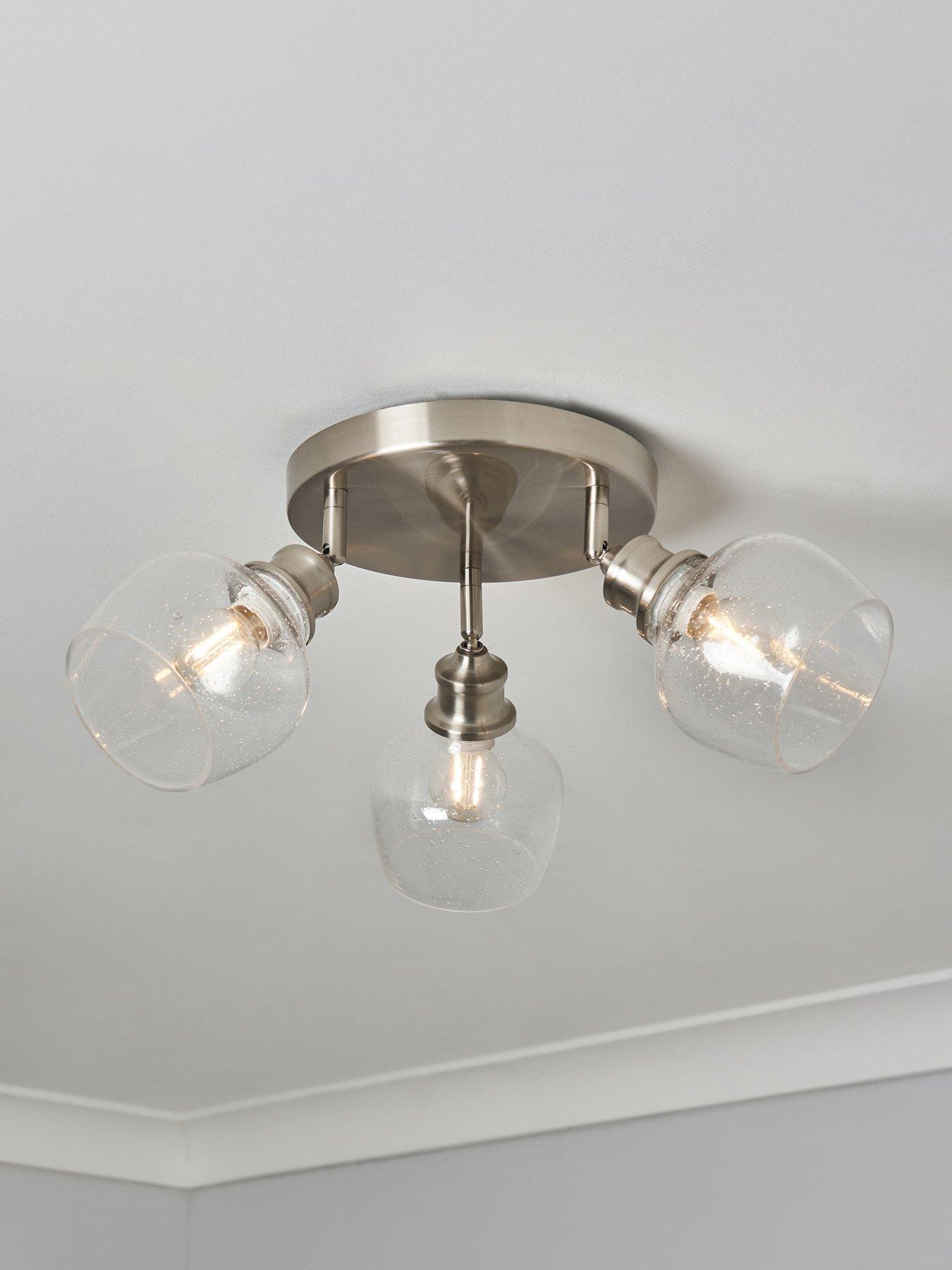 Very Home Bubble Glass 3 Light Ceiling Spot