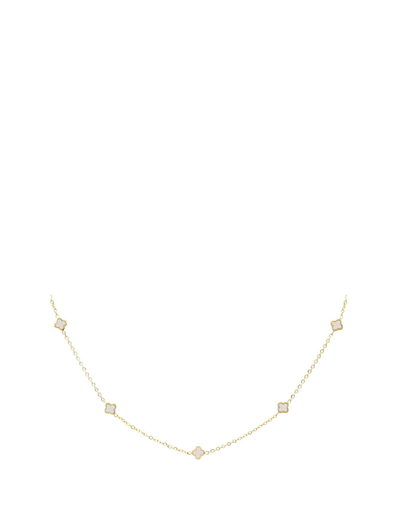 Say It With Dainty Luck Necklace -  Gold & pearl