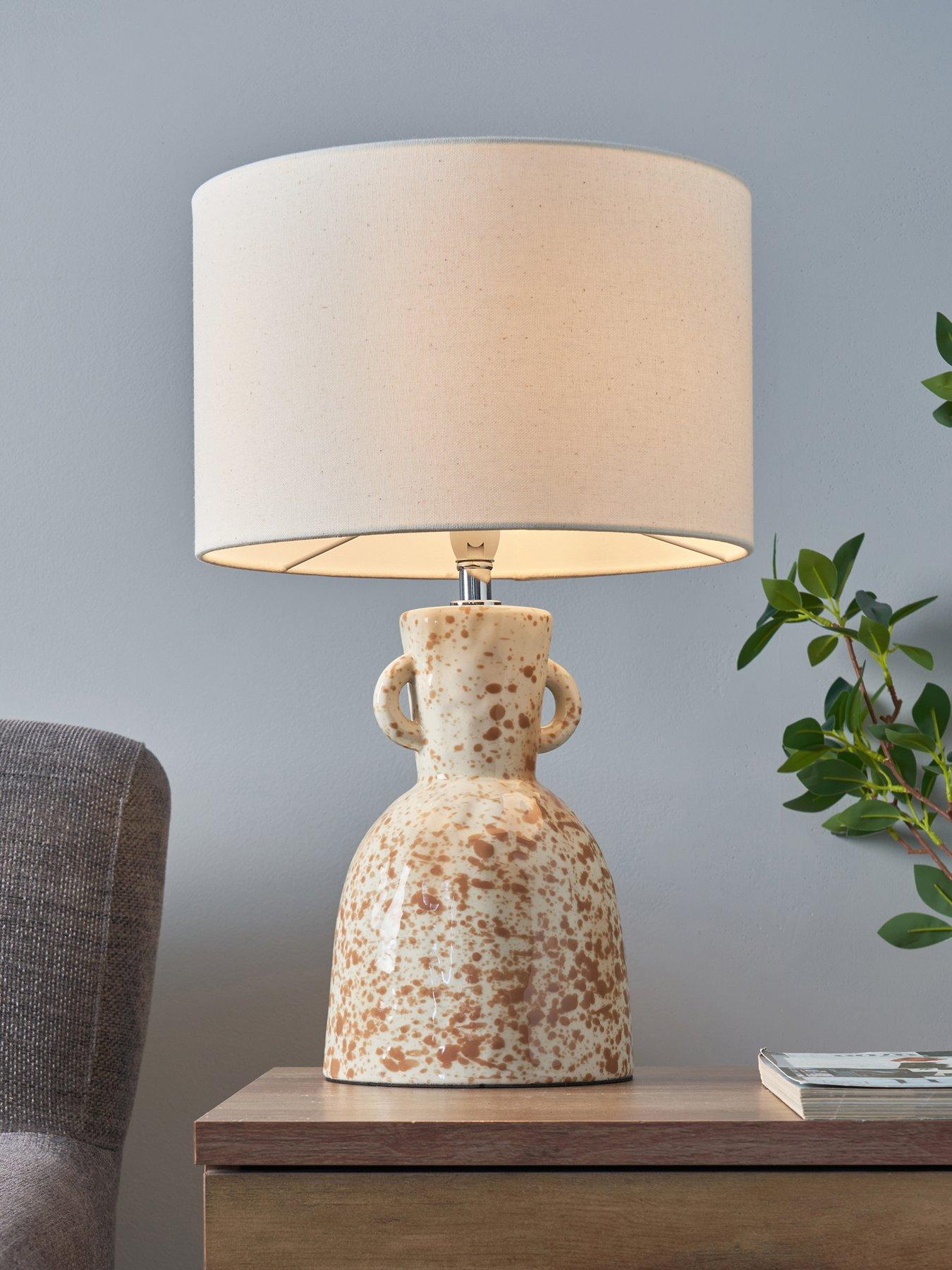 Product photograph of Very Home Splatter Ceramic Table Lamp from very.co.uk