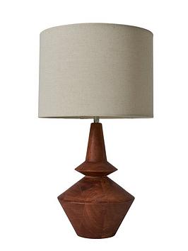 Product photograph of Very Home Mango Wood Table Lamp from very.co.uk
