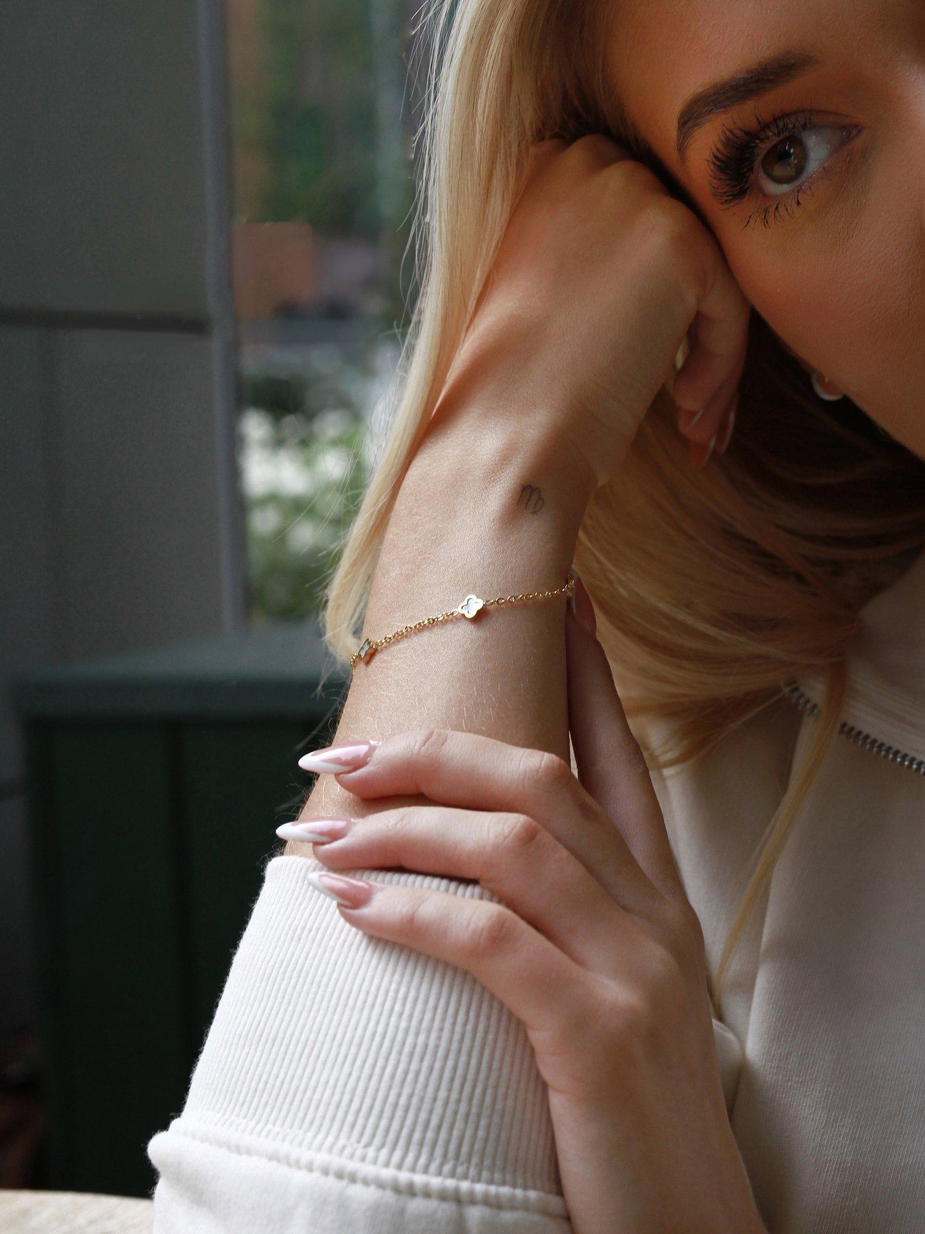 Say It With Dainty Luck Bracelet - Gold  &  pearl