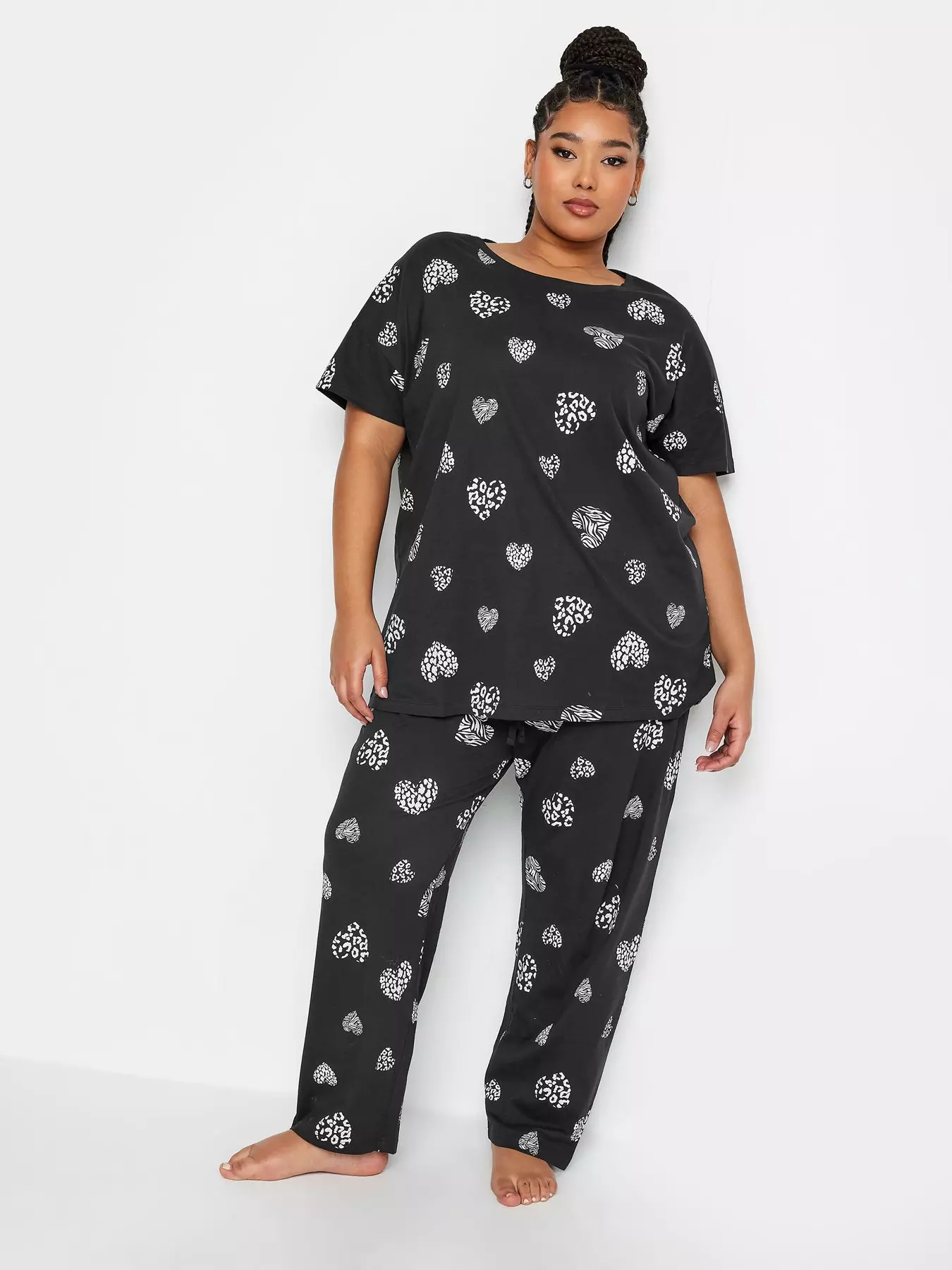 Women's Black Pyjamas, Black PJs Sets