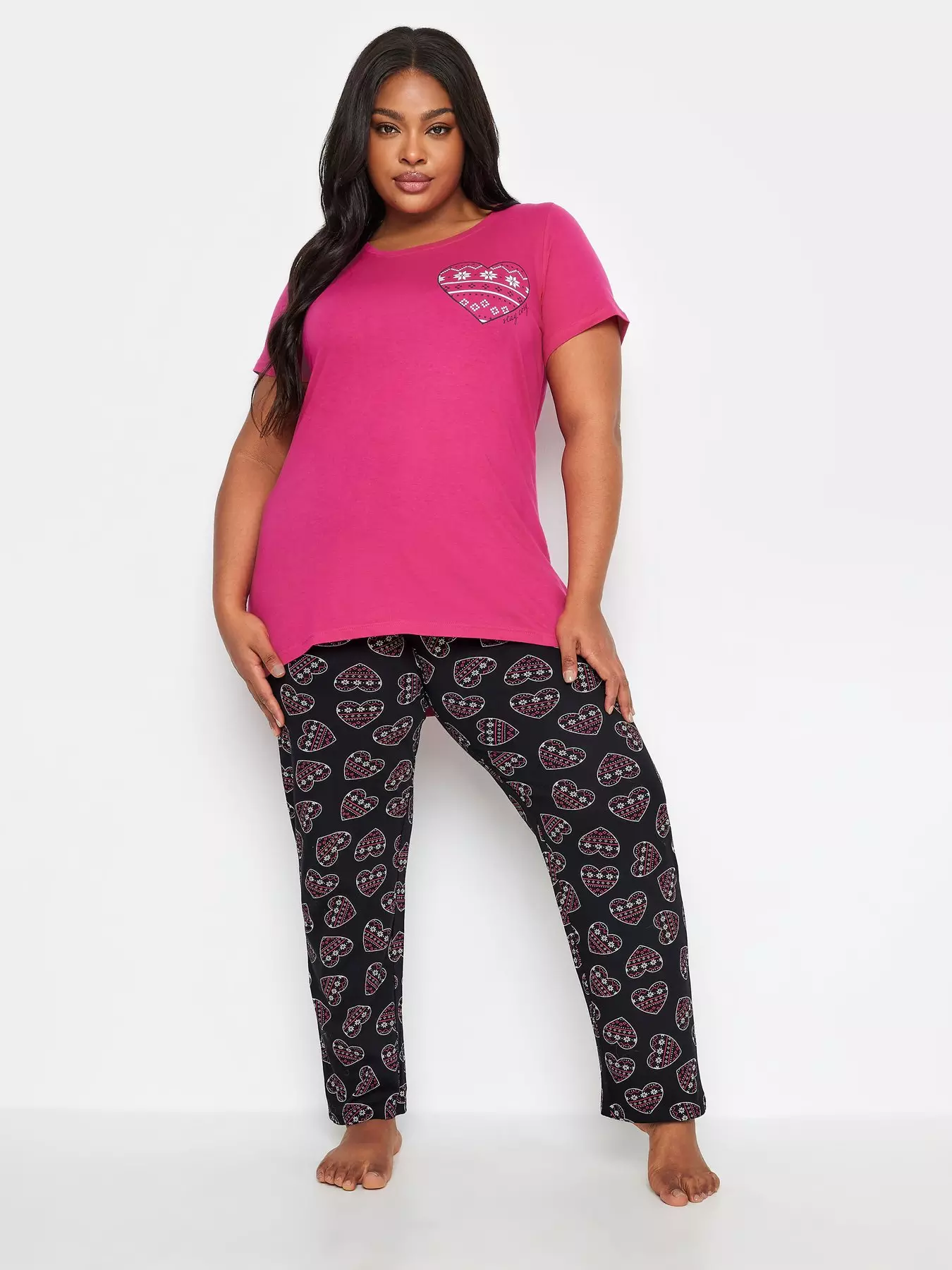 Calvin Klein Girl's Pink Heart Print Fleece Sleep Pajama Pants Size Large  14/16