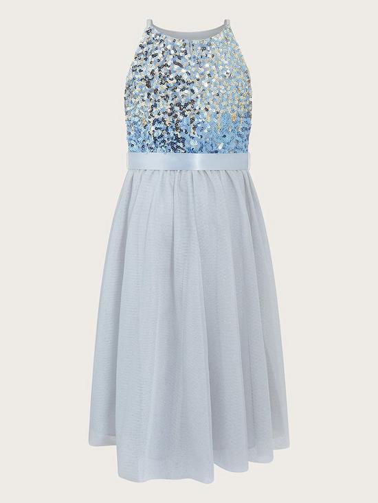 Monsoon Girls Ombre Sequin Truth Dress - Blue | very.co.uk