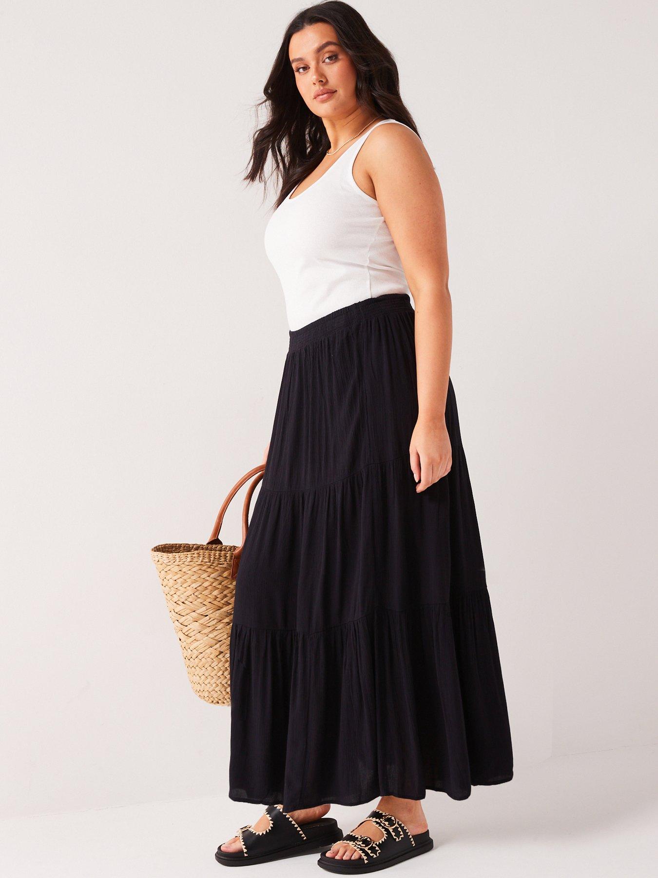 Black maxi skirt size 6 best sale