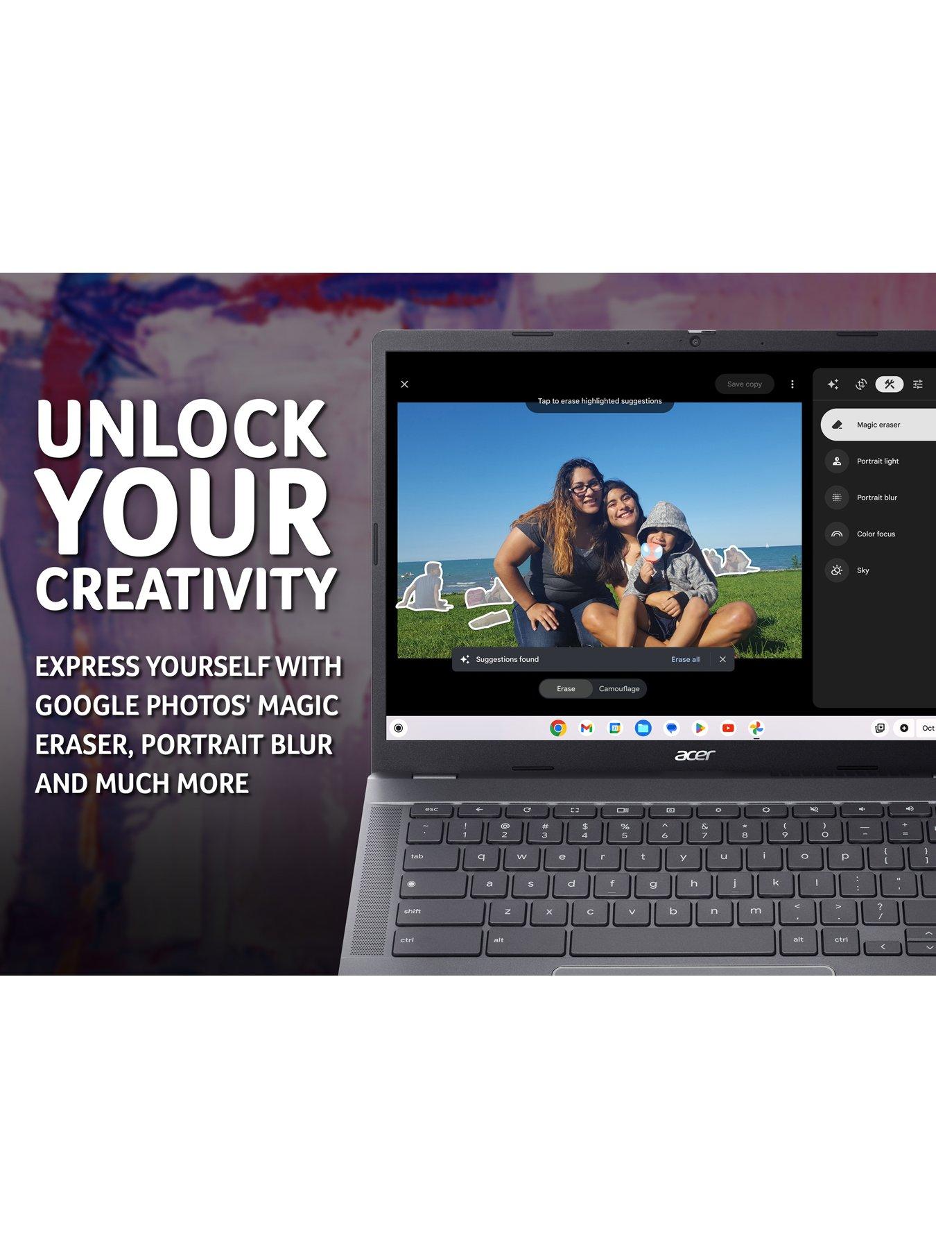 Image 4 of 8 of Acer Chromebook Plus 514 CB514-3H&nbsp;- 14in WUXGA, AMD Ryzen 5 7520C, 8GB RAM, 256GB SSD, Google Chrome OS