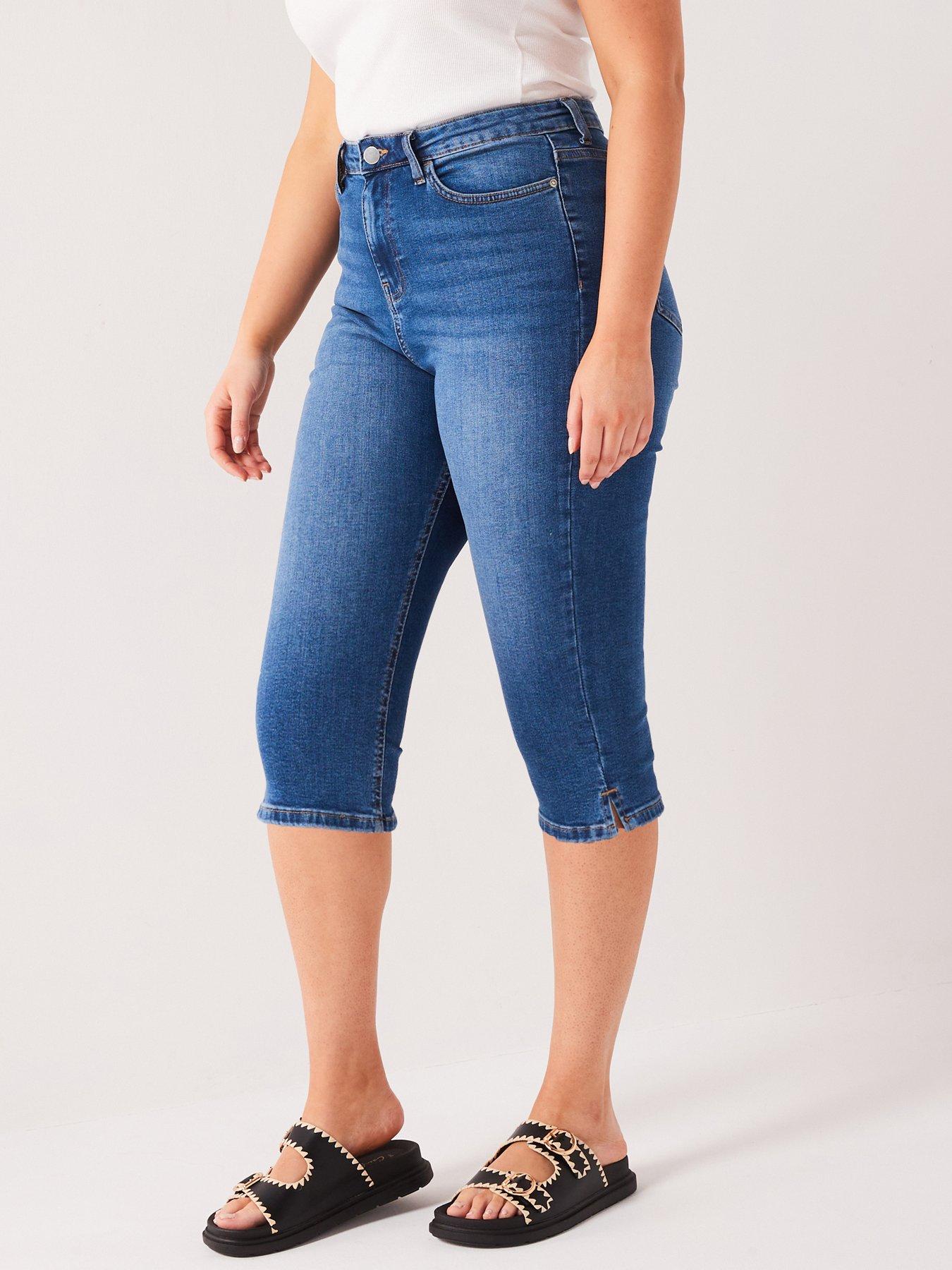 Women's plus size cropped jeans cheap
